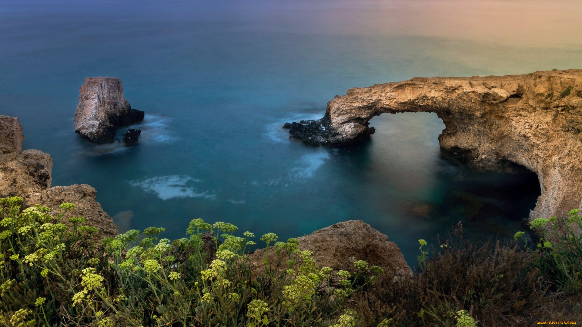 arch at the coast of cyprus, , , arch, at, the, coast, of, cyprus